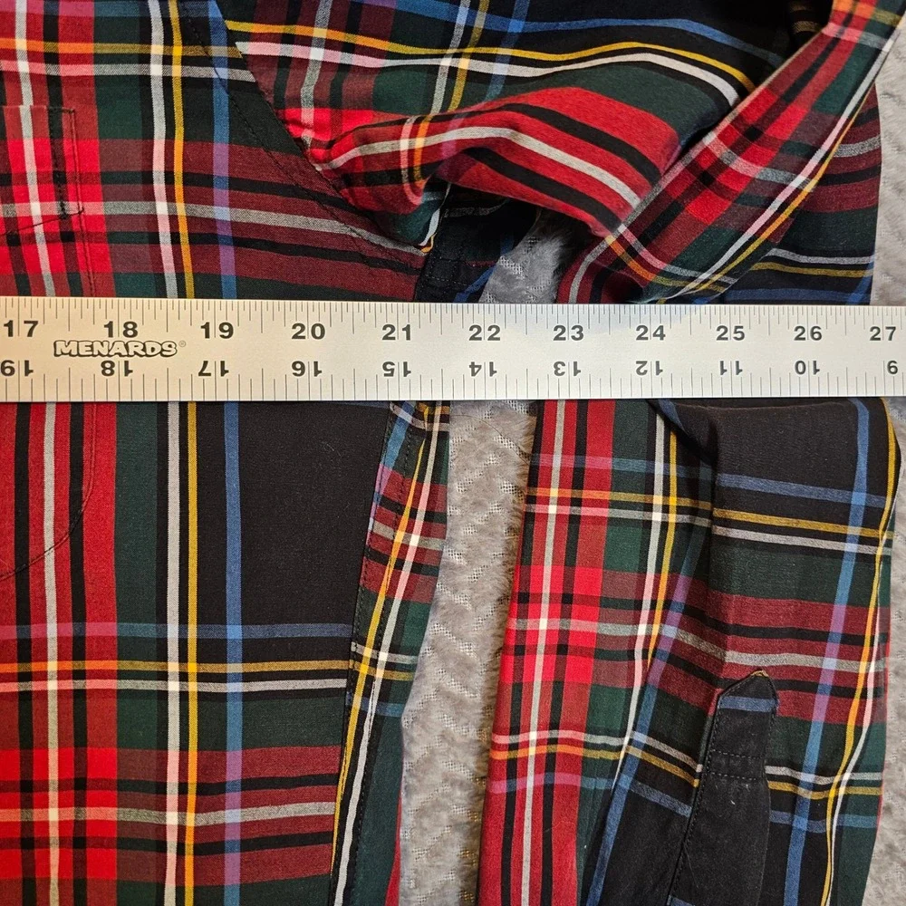 J Crew Slim Secret Wash Organic Cotton Stretch Plaid Button‎ Down Shirt Mens M